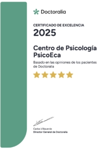 ´Certificado de Excelencia Psicoeca - Psicólogos en Torrejón de Ardoz